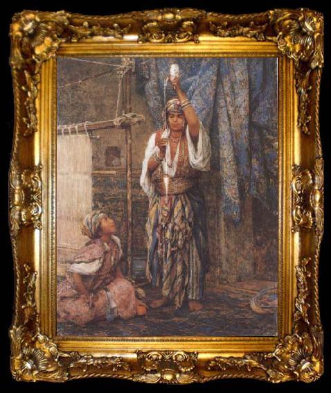 framed  Louis-Auguste Girardot La Fileuse (mk32), ta009-2